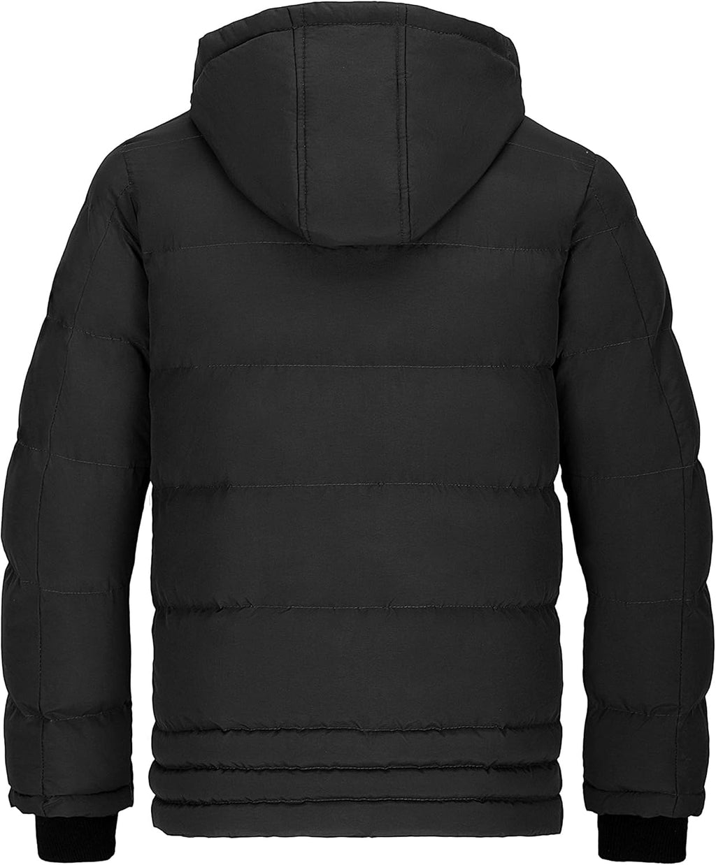 Men'S Thicken Puffer Jacket Padded Waterproof Warm Winter Coat with Hood