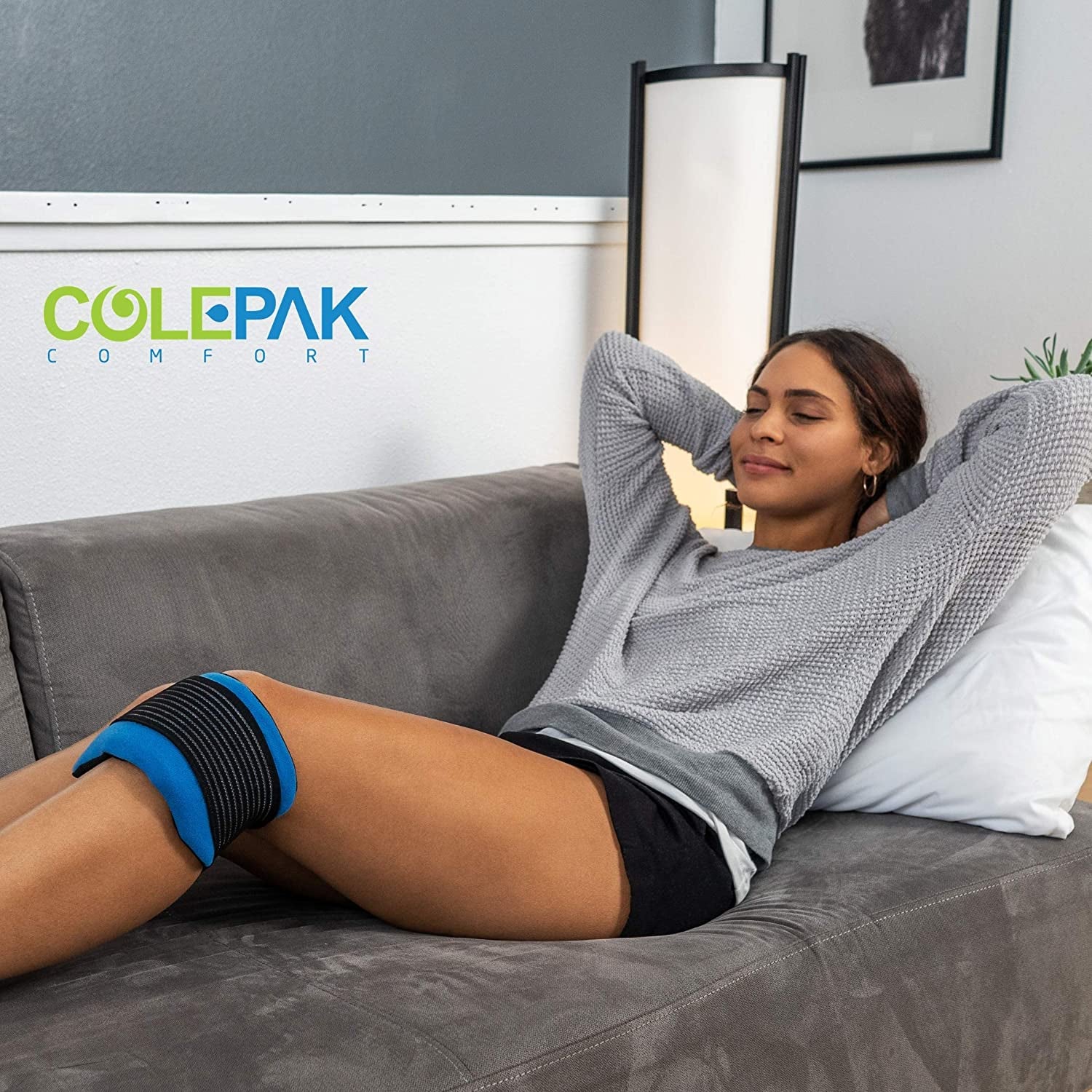 Hot and Cold Ice Packs for Injuries Reusable Gel - 2 Ice Packs, 2 Ice Pack Wrap Holders, Soft & Flexible - Ice Pack for Knee, Back, Foot, Leg Injuries
