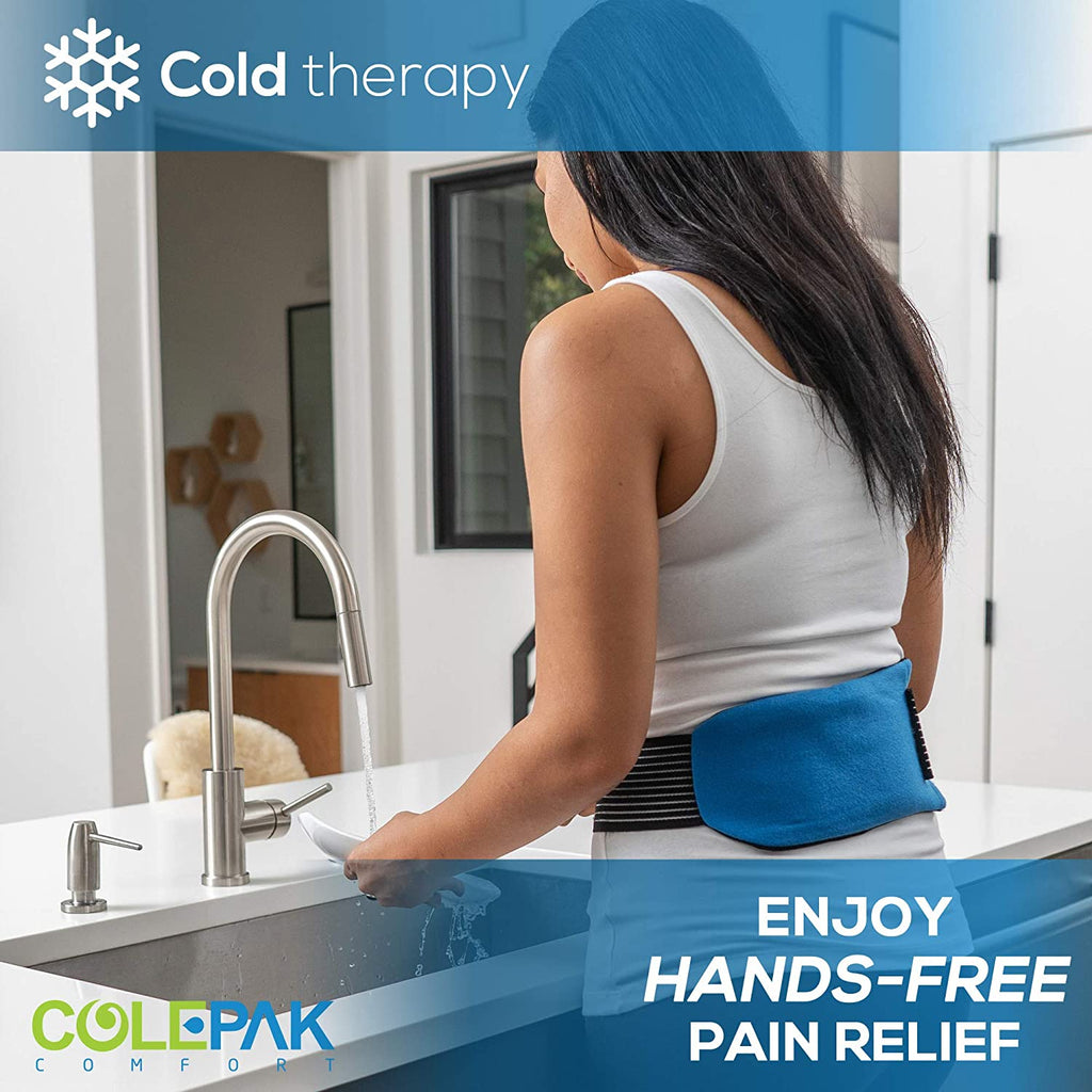 Hot and Cold Ice Packs for Injuries Reusable Gel - 2 Ice Packs, 2 Ice Pack Wrap Holders, Soft & Flexible - Ice Pack for Knee, Back, Foot, Leg Injuries
