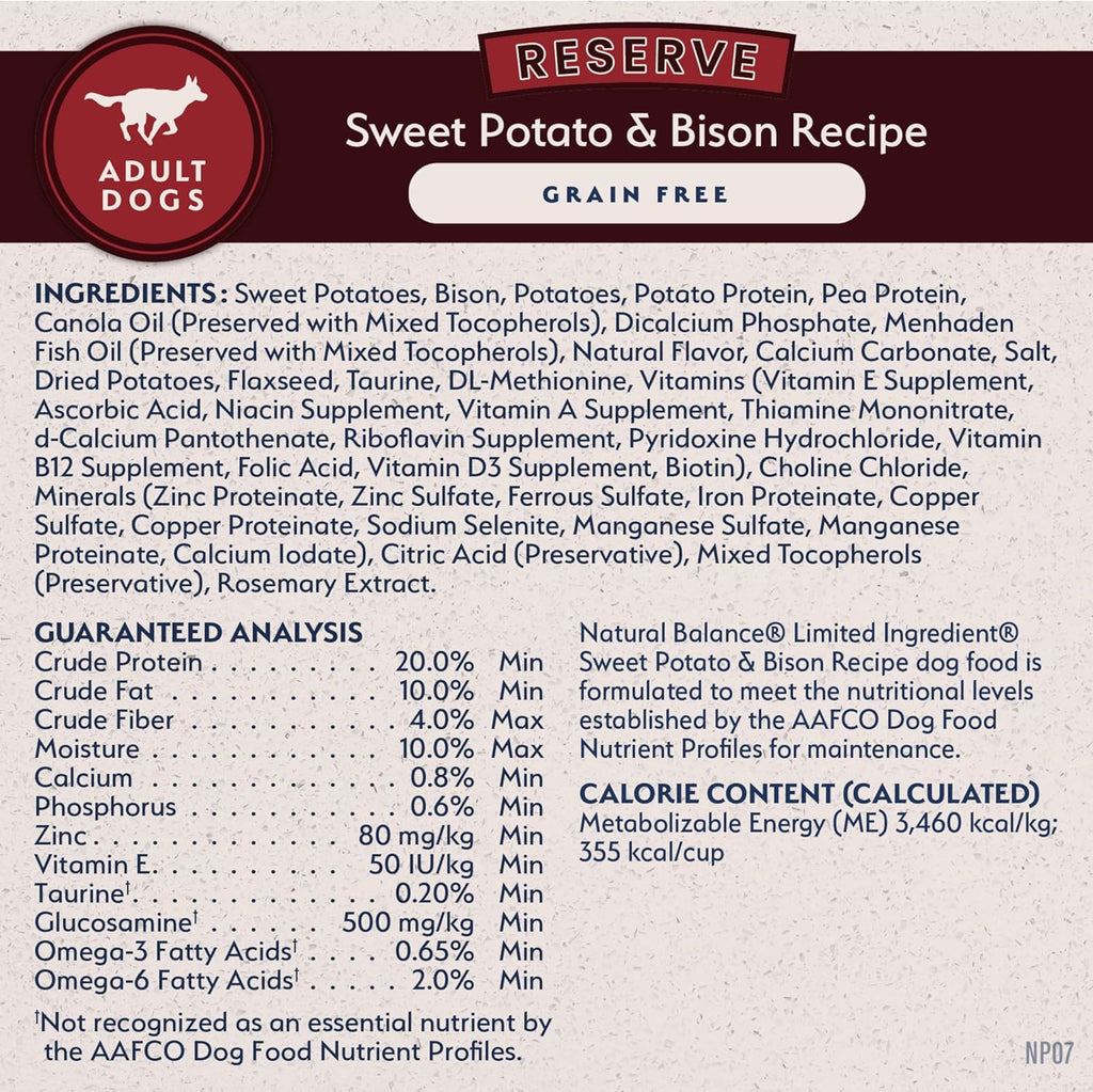Limited Ingredient Diet | Adult Grain-Free Dry Dog Food | Protein Options Include Salmon, Duck, Bison, Beef, Lamb, Venison, or Chicken